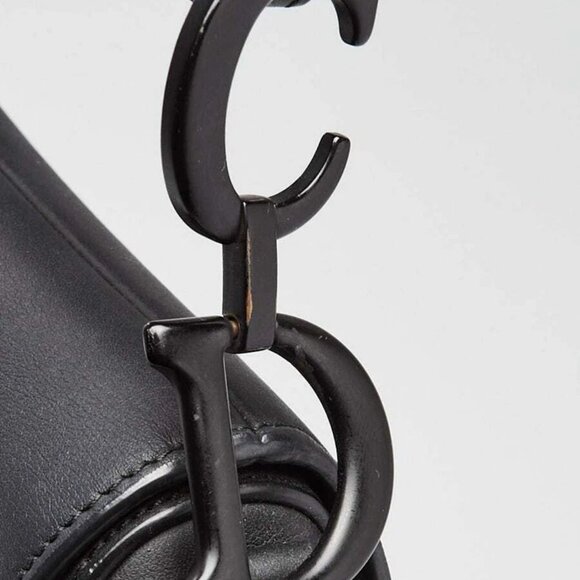 Christian Dior Black Ultramatte Leather Mini Saddle Bag - Picture 5 of 11